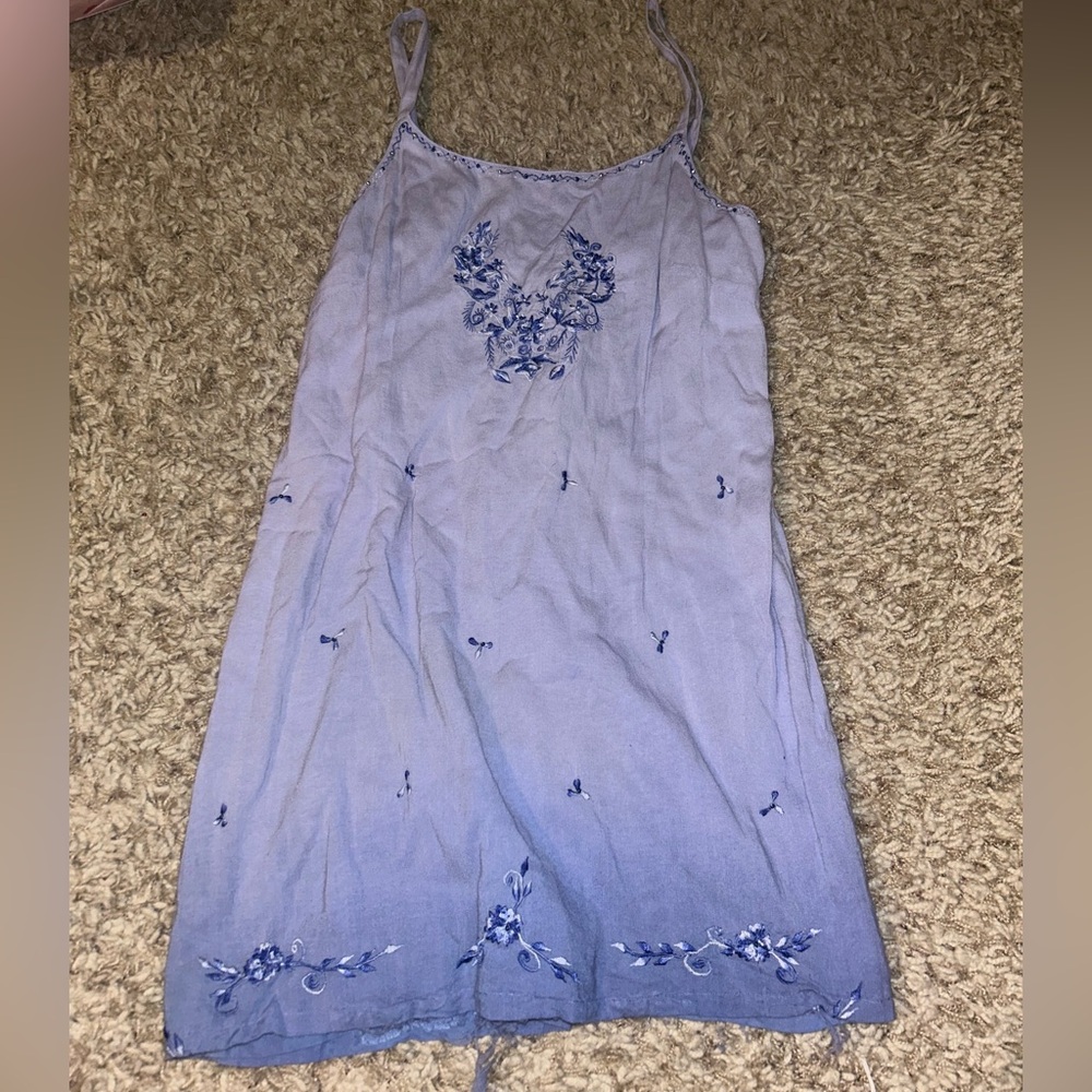 Light Blue Spaghetti Strap Blouse